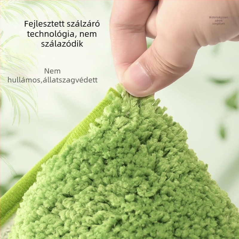 Bejárati és fürdőszobai padlómat – poliészter flocking, szövés, négyszögletes alak, kézzel mosható