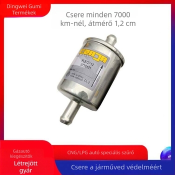 Gáztartály-szűrő CNG/LPG kettős üzemű autó rendszerekhez
