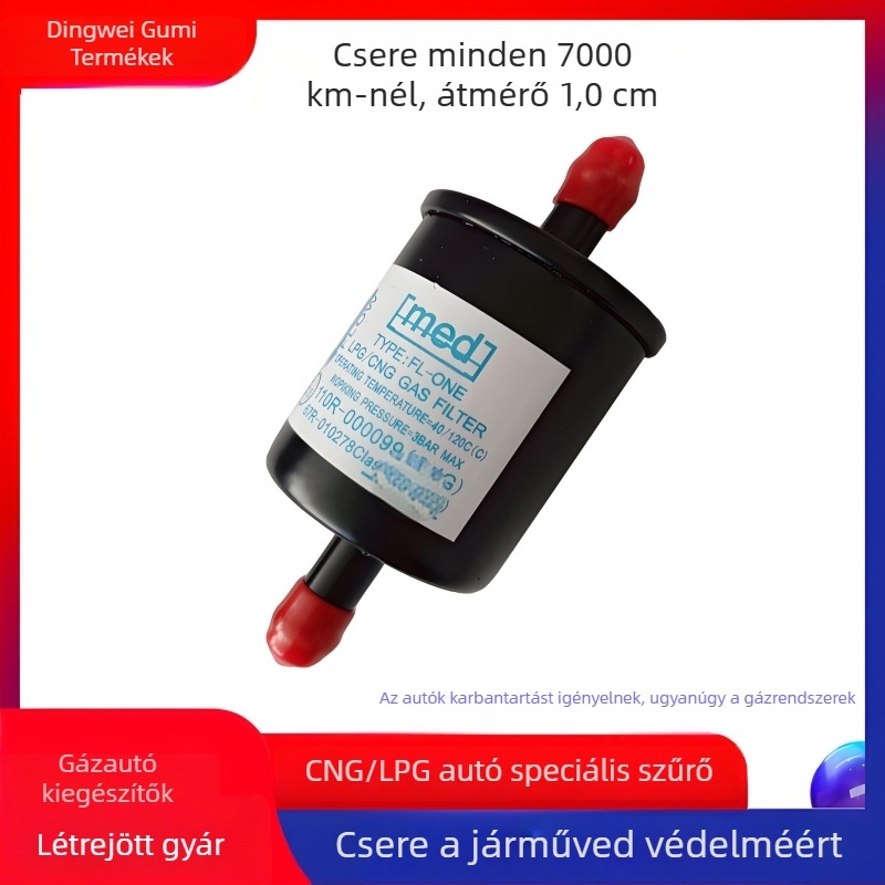 Gáztartály-szűrő CNG/LPG kettős üzemű autó rendszerekhez