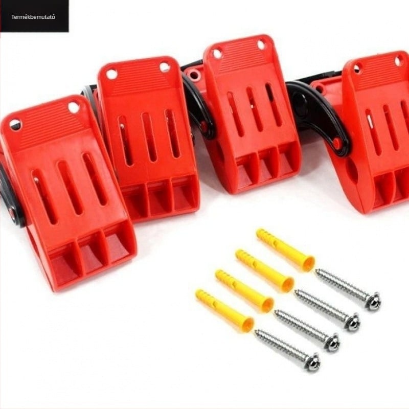 Megvastított autópadló-matrac tisztító klipek falra szerelhető tartóval — PP anyag, autómosó berendezés, felhatalmazott magánmárka