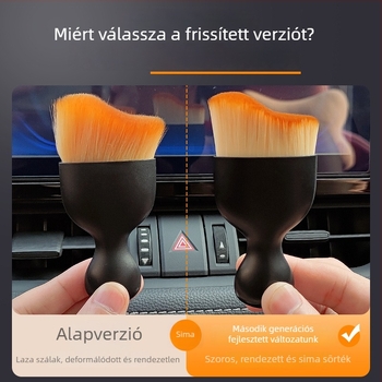 Autó belső tisztító puha sörtés ecset a légcsatornákhoz és a billentyűzet réseihez (anyag: PP; típus: autómosó ecset)