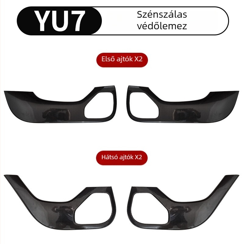 Autóajtó küszöbvédő szénszálas mintázattal Xiaomi Yu7-hez