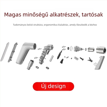 Kézi autómosó vízpisztoly forgó fejjel, több üzemmódú permetezés, alumíniumötvözet test