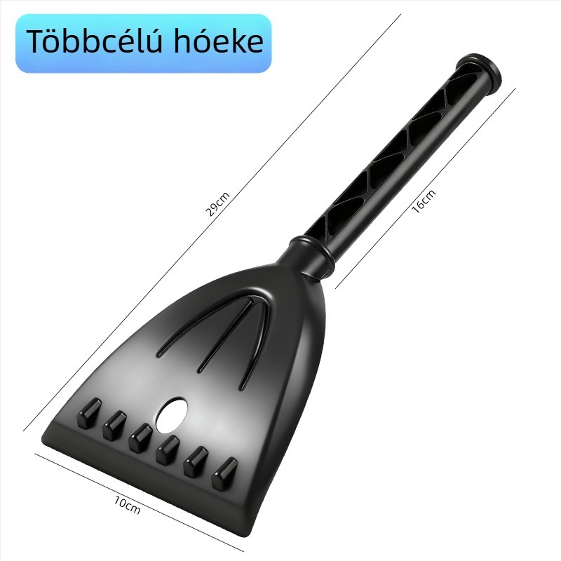 Autóhoz való hólapát, ABS anyag, Többfunkciós: szélvédő felolvasztás, jégkaparó, hókefe