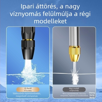 Teleszkópos öntözőfej, magas nyomású tömlő, mindennapi használatra, autómosó vízpisztoly, ötvözet test