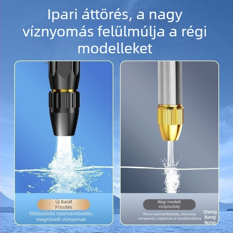 Teleszkópos öntözőfej, magas nyomású tömlő, mindennapi használatra, autómosó vízpisztoly, ötvözet test