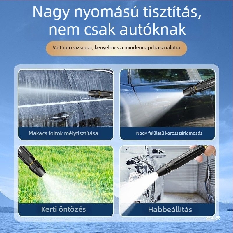 Teleszkópos öntözőfej, magas nyomású tömlő, mindennapi használatra, autómosó vízpisztoly, ötvözet test