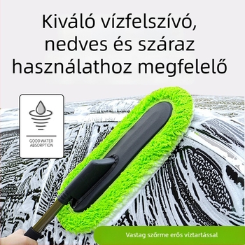 Autómosó kefe — lágy sörték, nedves és száraz használat (Anyag: Rozsdamentes acél)