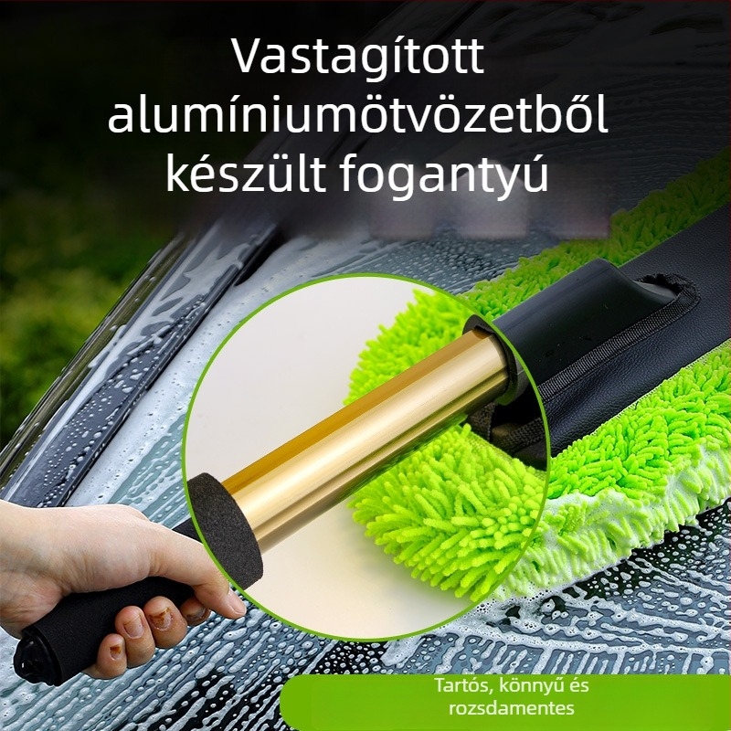 Autómosó kefe — lágy sörték, nedves és száraz használat (Anyag: Rozsdamentes acél)