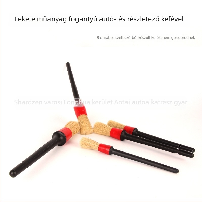 Autó belső részlet ecset – sörtés fejjel | anyag: műanyag + sörték; márka: AUTO TIGER; modell: Detail brush; típus: ecset