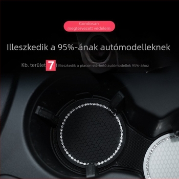 Autó pohár alátét karikatúra dizájn-nal, multifunkcionális belső alátét rekeszekkel, csúszásmentes, tárolás — PVC anyag, testreszabás és logónyomtatás