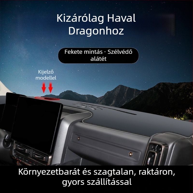 Haval Raptor belső matrák készlet: középkonzol és műszerfal matrák, napvédő és csúszásmentes kialakítás