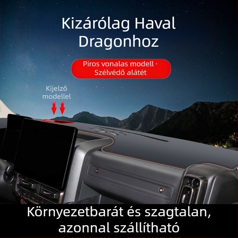 Haval Raptor belső matrák készlet: középkonzol és műszerfal matrák, napvédő és csúszásmentes kialakítás