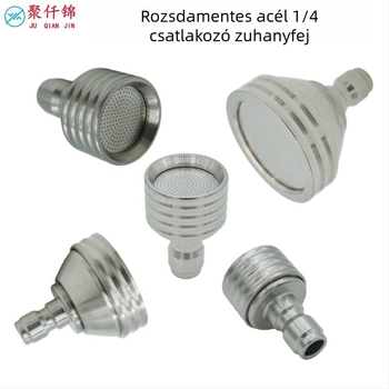 Magasnyomású autómosó vízpisztoly, 1/4 gyorscsatlakozás, rozsdamentes acél — pisztolytest, csatlakozó és fúvóka rozsdamentes acélból, maximális nyomás 250