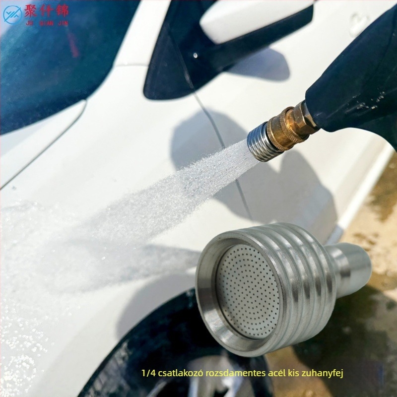 Magasnyomású autómosó vízpisztoly, 1/4 gyorscsatlakozás, rozsdamentes acél — pisztolytest, csatlakozó és fúvóka rozsdamentes acélból, maximális nyomás 250