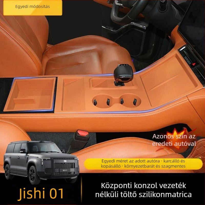 Autó belső részéhez tervezett szilikon vezeték nélküli töltőpad - csúszásmentes, porálló, ütéscsillapító