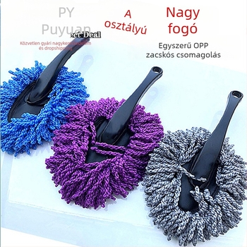 Autóápoló ecset ultra‑puha mikroszálas anyaggal, pamutfonallal és nano ultrafin rosttal
