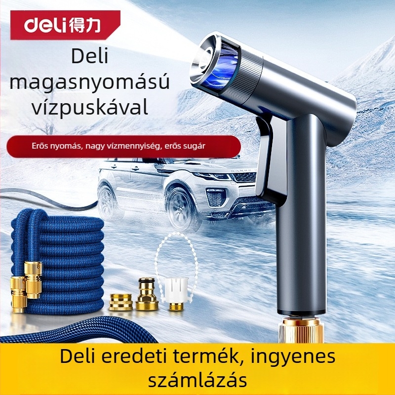 Nagy nyomású autómosó pisztoly, test ötvözet, modell DL882055, fogantyú ujjnyomásos, sugárzási típusok: vízoszlop, zuhany, ventilátor