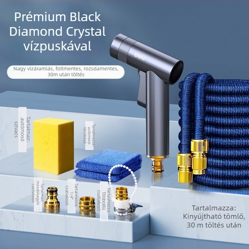 Nagy nyomású autómosó pisztoly, test ötvözet, modell DL882055, fogantyú ujjnyomásos, sugárzási típusok: vízoszlop, zuhany, ventilátor