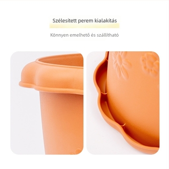 Alice gyanta virágcserép – egyszerű stílus, alkalmas asztalra és padlóra, PP gyanta