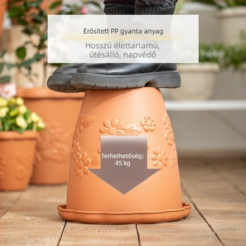 Alice gyanta virágcserép – egyszerű stílus, alkalmas asztalra és padlóra, PP gyanta