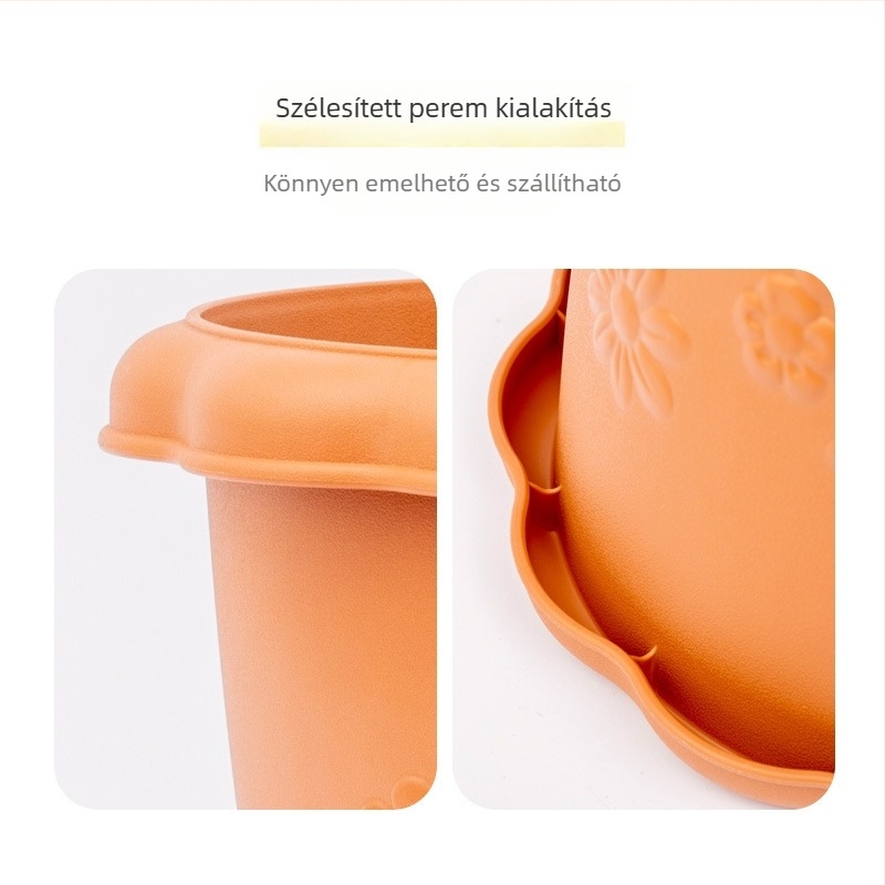 Alice gyanta virágcserép – egyszerű stílus, alkalmas asztalra és padlóra, PP gyanta