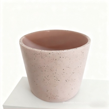 Cement virágcserép mesterséges kőből, terrazzo stílus, kézzel készített; repedésálló, magas hőmérséklet-ellenállás, korrózióálló; tartós; falra, asztalra vagy padlóra alkalmas
