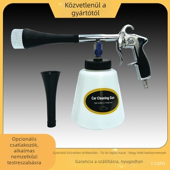 Pneumatikus tisztítópisztoly – Dragon Roll Air Cleaning Gun, Modell qs-001, Márka Qi Sheng, Anyagok: alumíniumötvözet, PU tömlő, réz alkatrészek, műanyag