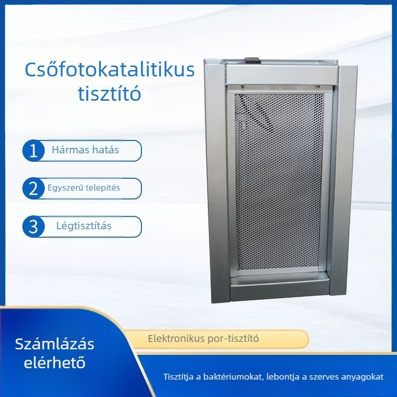 Légtisztító: cső alakú katalitikus tisztító, magasfeszültségű korona technológia