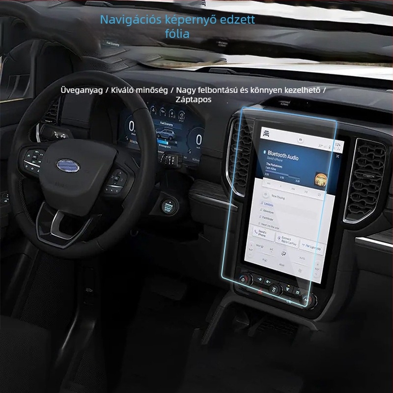 Ford navigációs kijelző üvegfilm – karcolás- és kopásálló, ujjlenyomat-mentes