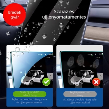 Tesla Cybertruck navigációs temperált üveg kijelzővédő, karcolásálló, kopásálló, ujjlenyomat-mentes