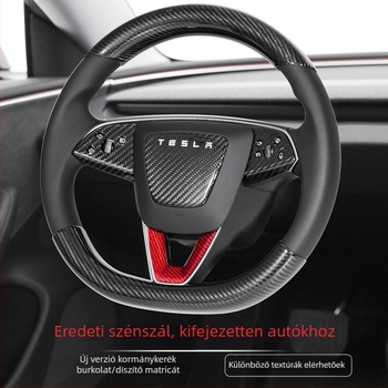 Autó matricák, szénszálas, JSY-TSL modell, Tesla Model 3 kormányhoz