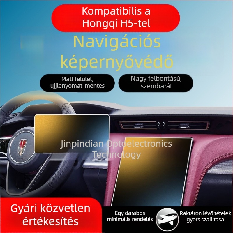 Hongqi H5 navigációs kijelzőhöz rugalmas edzett fólia