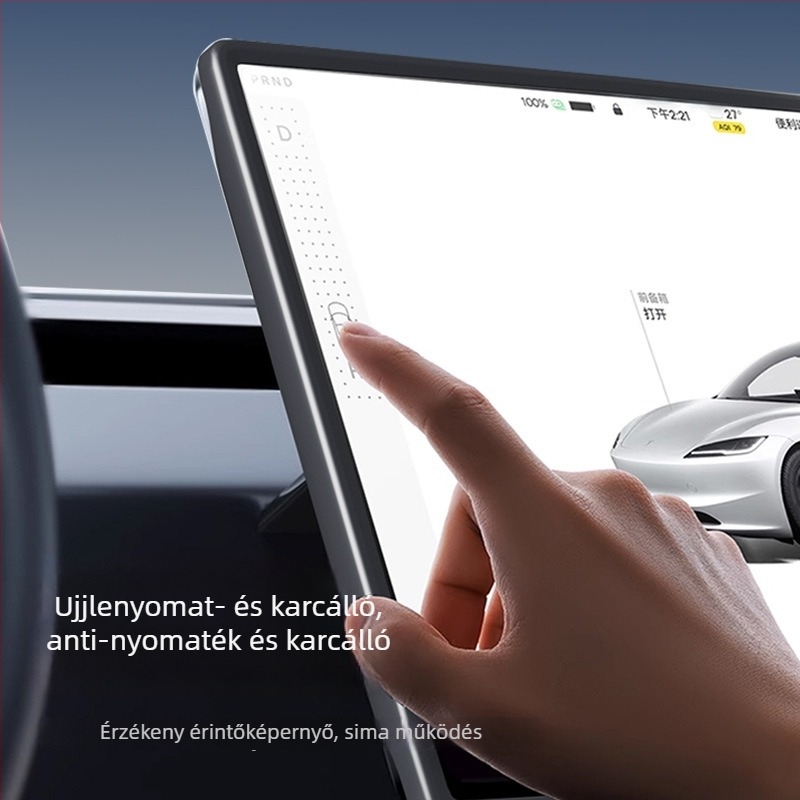 Tesla középkonzol belső film védőkerettel és integrált filmmel – ragasztóval történő felhelyezés, univerzális modell