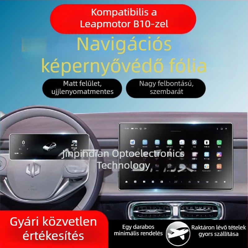 Leapmotor B10 navigációs képernyőre tervezett rugalmas PET film, belső védőfólia, 1:1 illeszkedés