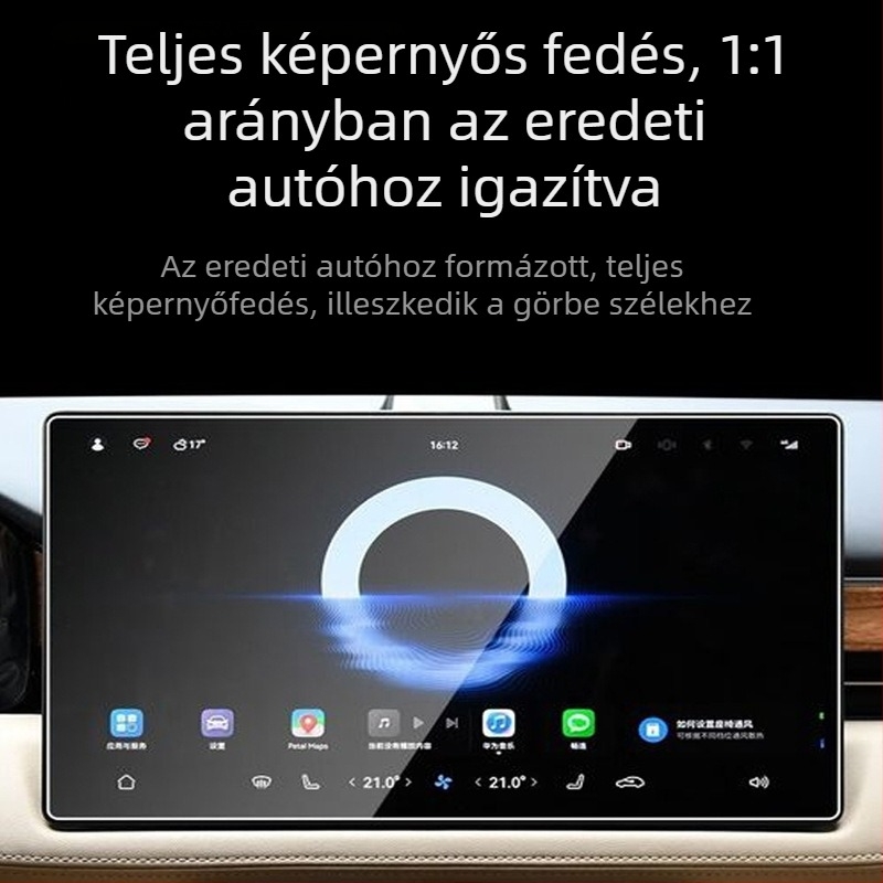 Tesla Model 3 középső kijelzőjéhez készült edzett üveg képernyővédő, Model Y/X/S kompatibil