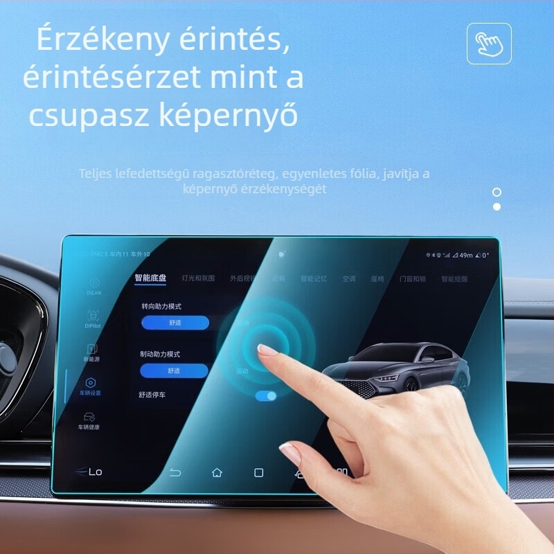 Tesla Model 3 középső kijelzőjéhez készült edzett üveg képernyővédő, Model Y/X/S kompatibil