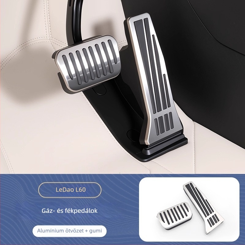 Alumínium ötvözetű pedál-támasz L90/L60-hoz – csúszásmentes belső dekoráció automata váltóhoz