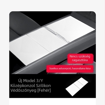 Tesla Model Y/YL és Model 3 középkonzolhoz szilikon védőpárna – belső védelem