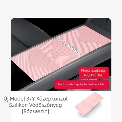 Tesla Model Y/YL és Model 3 középkonzolhoz szilikon védőpárna – belső védelem