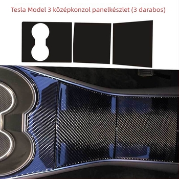 Ditu Szénszálas belsővédő készlet a Tesla Model 3/Y-hoz — központi konzol fólia, küszöbvédő fólia és karcolás elleni fólia