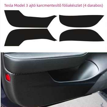 Ditu Szénszálas belsővédő készlet a Tesla Model 3/Y-hoz — központi konzol fólia, küszöbvédő fólia és karcolás elleni fólia