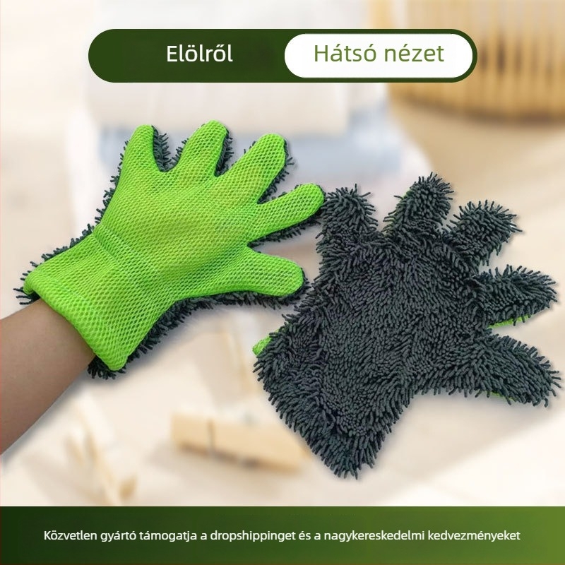 Ötujjas autómosó kesztyű, ultrafin szálak, lélegző háló, vízfelvevő és kopásálló (eredet: Hebei)