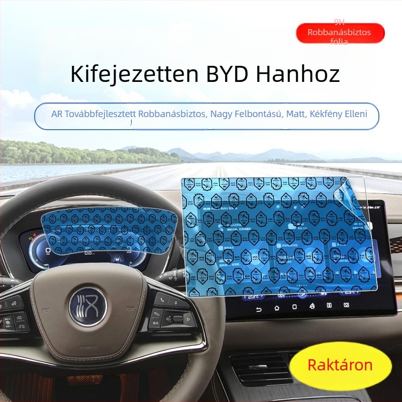 BYD Han 9 Központi kijelzőhöz anti-glare puha fólia, 15,6 hüvelyk, anti-kék fény és visszaverődés elleni bevonat