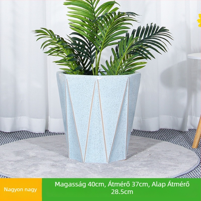 Kerámiás virágcserép padlón álló, univerzális stílus, otthoni kertészkedésre