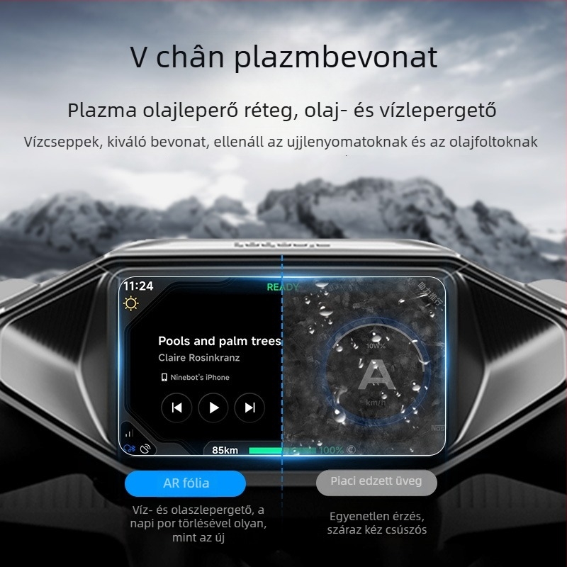 No.9 M395Cmax elektromos jármű műszerfal-kijelzőhöz AR-ellenálló fólia, F2Z110, HD napfényvédő bevonat