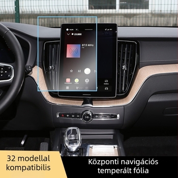 Volvo XC60/XC90/S90 központi navigációs kijelzőhöz készült edzett üveg kijelzővédő – karcolásálló és kopásálló