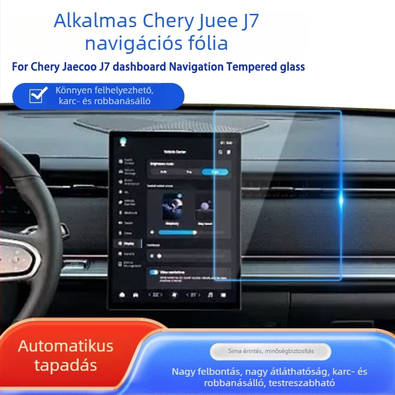 Chery Discovery 06 J7 navigációs kijelzőjéhez edzett üveg kijelzővédő