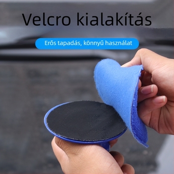 R-2012 Autómosó szivacs három darabos készlet – anyagok: ABS műanyag, poliuretán szivacs, mikroszálas törlőkendők; autómosó eszközök