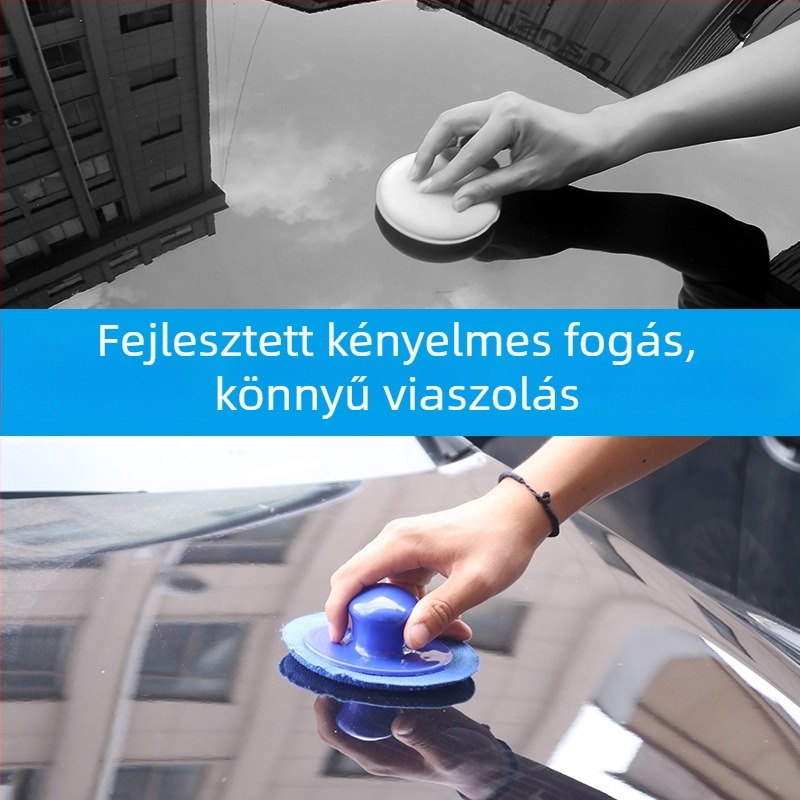 R-2012 Autómosó szivacs három darabos készlet – anyagok: ABS műanyag, poliuretán szivacs, mikroszálas törlőkendők; autómosó eszközök